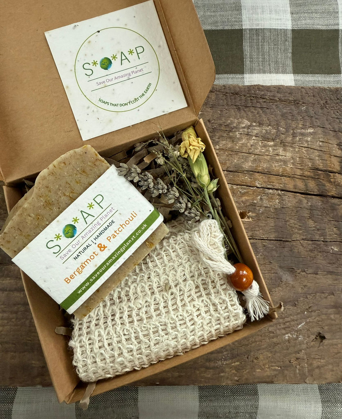 Sisal Soap Saver and Gift Set