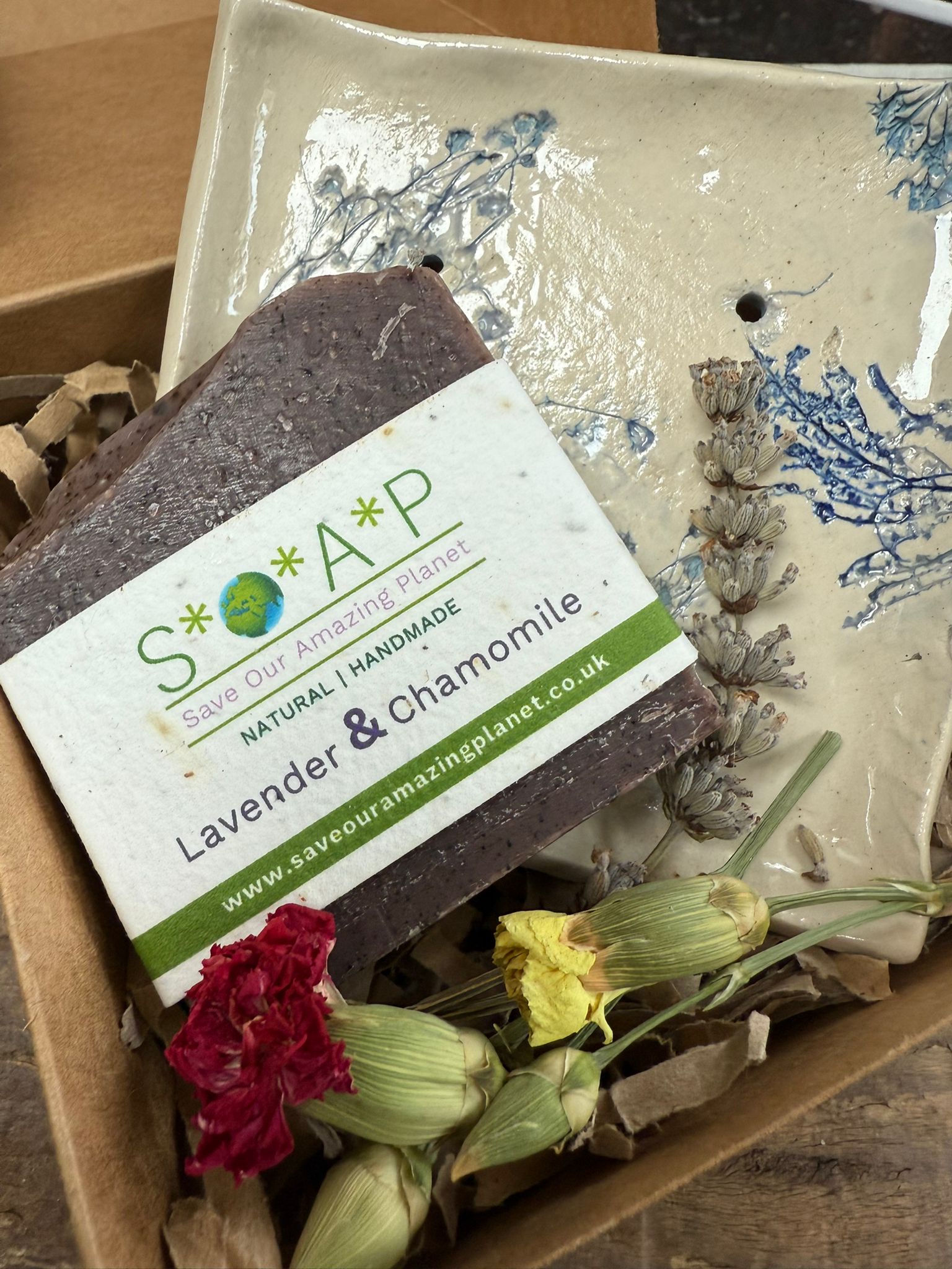Botanical Soap Dish Gift Set